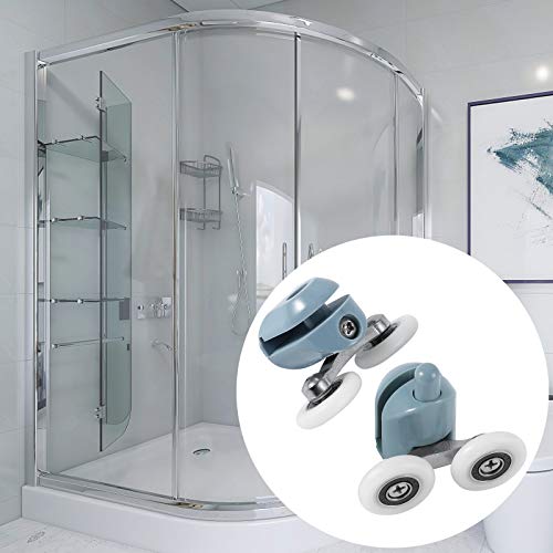 Hozeon 16 Pcs Diameter 1 Inch Double Shower Door Rollers, 25 Mm Stable And Ultra-Quiet Shower Door Wheels For Bathroom Pan Glass Sliding Door, 8 Pcs Upper Rollers And 8 Pcs Bottom Rollers #TOP5