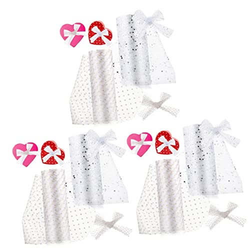 Rouleaux de tulle organza mariage chemin de table lot de 3 décoration festive de cérémonie