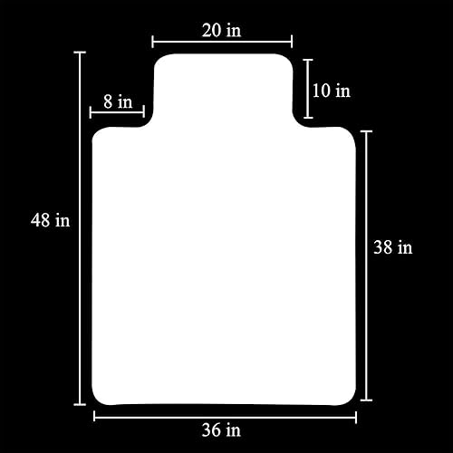Miniatura 3 de ANGELJUAN Tapete para silla de oficina, tapete duradero para silla de escritorio para suelo de madera dura, tapete de oficina debajo de sillas