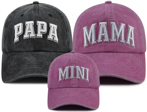 Funny Dad Mom Mini Matching Family Hat, Adjustable Embroidered Parent-Child Baseball Cap