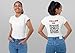 Personalized QR code Follow Me Unisex T-shirt/Viral Instagram T-shirt/Scan Me Social Media Shirt- Quipo Handmade T-Shirt Series - Funny T-Shirts Gifts (M)