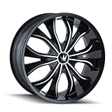 Mazzi Wheels 342-2814B Hustler 342 Gloss Black/Machined Face 20X8.5 5-108/5-114.3 35mm 72.62mm