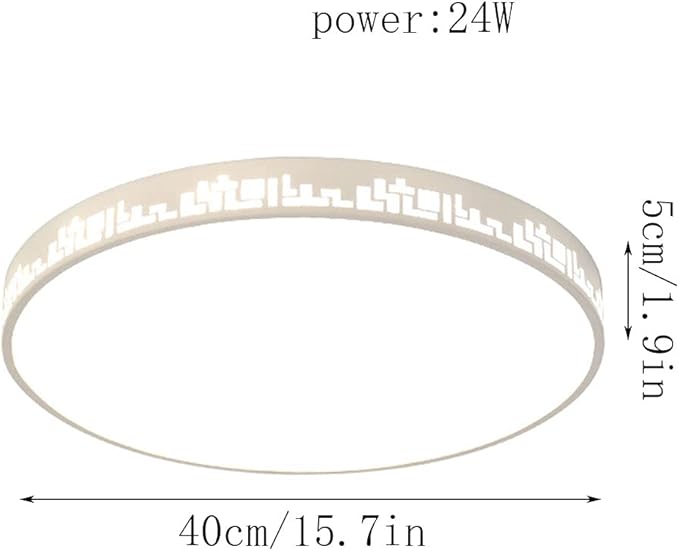 CHENKUI CHENKUI 48W 4320lm LED-plafondlamp Inbouw Plafondarmatuur Holle Design Plafondverlichting Energiebesparende Huishoudelijke Cirkelvormige Platte Lamp Voor Slaapkamer, Badkamer, Keuken photo 3