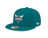 New Era NBA Charlotte Hornets Men's Official 59FIFTY Fitted Cap, 7.5, Teal