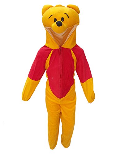 Image of Kaku Fancy Dresses Fleece Cartoon Costume -Yellow, 3-4 Years, For Boys & Girls