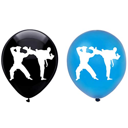 Karate Latex Balloons, 12inch (16pcs) Kids Karate Birthday Party Decorations, Supplies