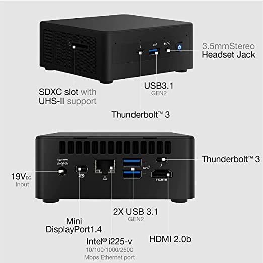VERGEENO NUC 11 Performance NUC11PAHi5 Core i5 Fully Loaded 