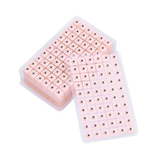 HEALLILY 1200 Counts Acupuncture Vaccaria Ear Seeds Multi-Condition Ear Seed Acupressure Kit disposable ear press