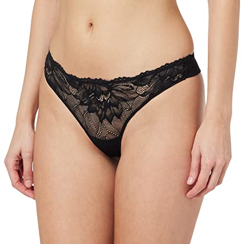 Calvin Klein Braguita Tipo Tanga para Mujer, Negro (Black), M
