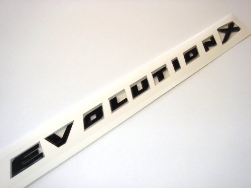 Emblema Mitsubishi Evolution X en cromo negro elegante para la lanza de tu coche EVO10