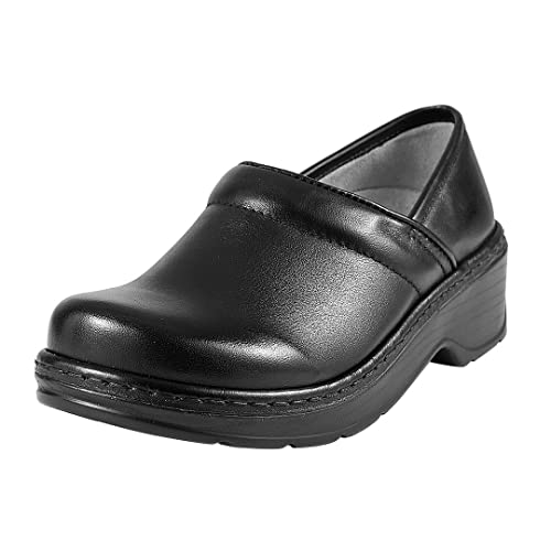 Women's Genuine Leather Clog With Arch Support Black Size 10M Us #TOP26
