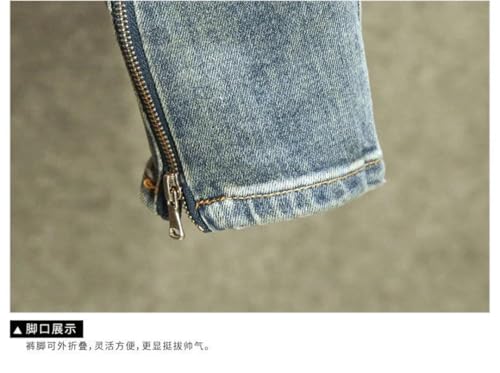 Men's Spring Patchwork Denim Pants Casual Slim Comfortable Breathable Jeans4