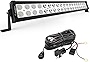 YITAMOTOR 22 Inch Light Bar Offroad Spot Flood Combo Led Bar Waterproof Dual Row LED Work Light with Wiring Harness compatible for Truck, 4X4, ATV, Boat, Jeep, LED Light Bar 120W White