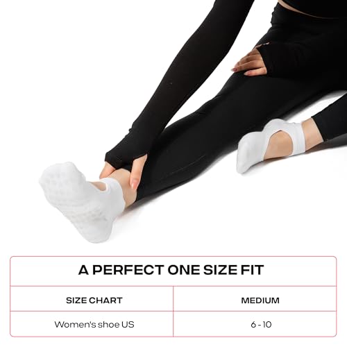 Image of CoolMate Pilates Socks with Grips for Women, Non Slip Yoga Socks