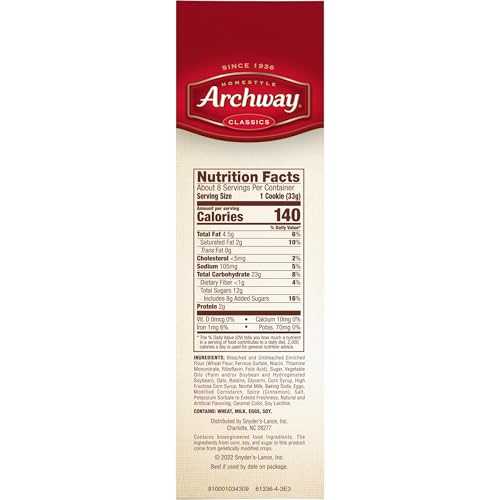 Image of Archway Cookies, Classic Soft Oatmeal Cookies, 9.5 Oz
