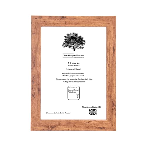 A5 Rustic Madrid Picture Frame-Modern and Sleek Design - Home/Office Decor -Wall Hanging -Table Stand