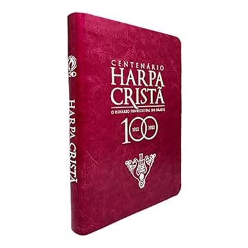 Capa do livro HARPA CRISTÃ CENTENÁRIO GRANDE LUXO ROSA PINK