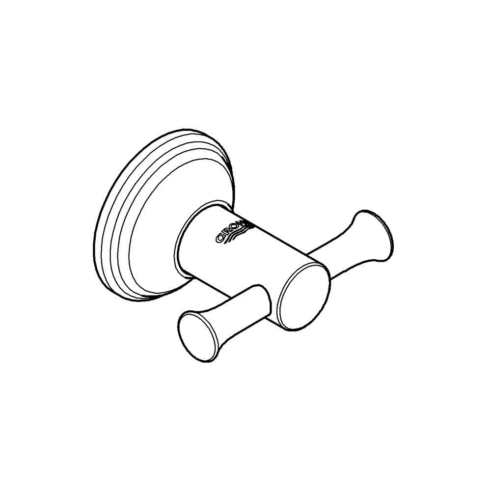 Grohe Essentials Authentic 40656001 haczyk na szlafrok, 1 sztuka, chrom, 1 sztuka