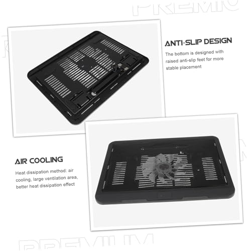 Base para portátil con ventilador silencioso Mikinona negro miniatura 5