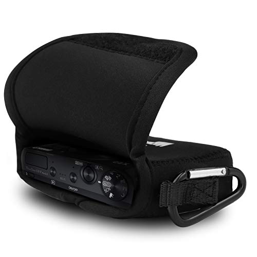MegaGear ''Ultra Light'' Neoprene Camera Case Bag with Carabiner for Canon PowerShot G9 X Mark II, G9 X Digital Camera (Black - Image 3