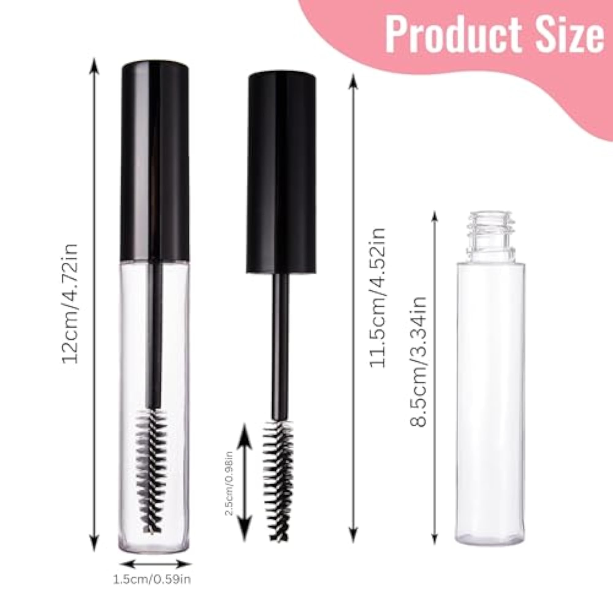 Empty Mascara Tubes Set of 2 for DIY Lash Growth