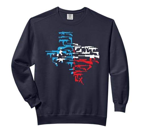 Diplomatic Texas Map Guns & Bullet Shooting Comfort Colors Adult Sweatshirt