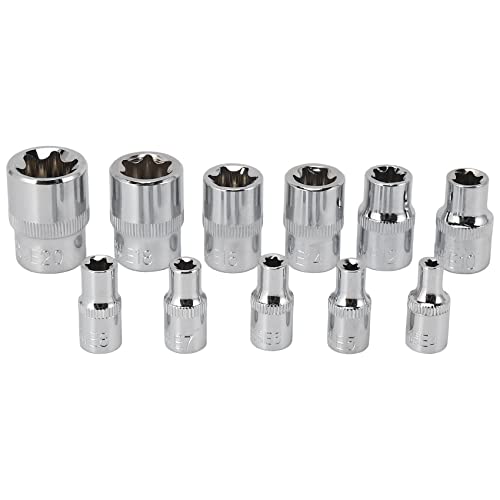 Pyatofyy de 11 piezas de tornillos Torx para interior hexagonal E4 - E20, interior hexagonal, exterior Cover