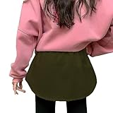 GOFULY Women'S Shirt Extender Removable Layering Half Length Solid Underskirt With Buttons Fashion Army Green 5Xl