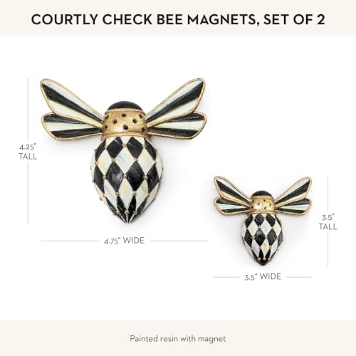 Set de 2 imanes decorativos MacKenzie-Childs abeja miniatura 4