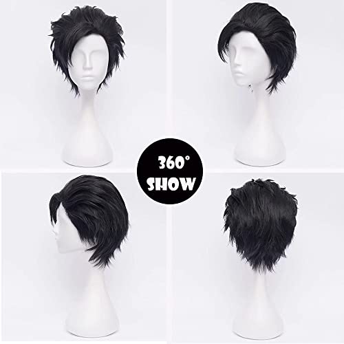 Kiyacos UNKNOWN Kadiya Boys Cosplay Wig Full Hair Heat Resistant Black Fashion Synthetic Hair thumb #2