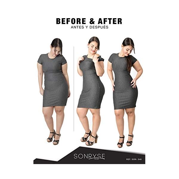 Sonryse-096ZF-Fajas-Colombianas-Postparto-Levanta-Pompis-Reductoras-y-Moldeadoras-Colombian-Postpartum-Shapewear Sonryse 096 Colombian Faja Post Surgery Compression Shapewear Garment After Liposuction for Women Colombian Postpartum Shapewear Black XL