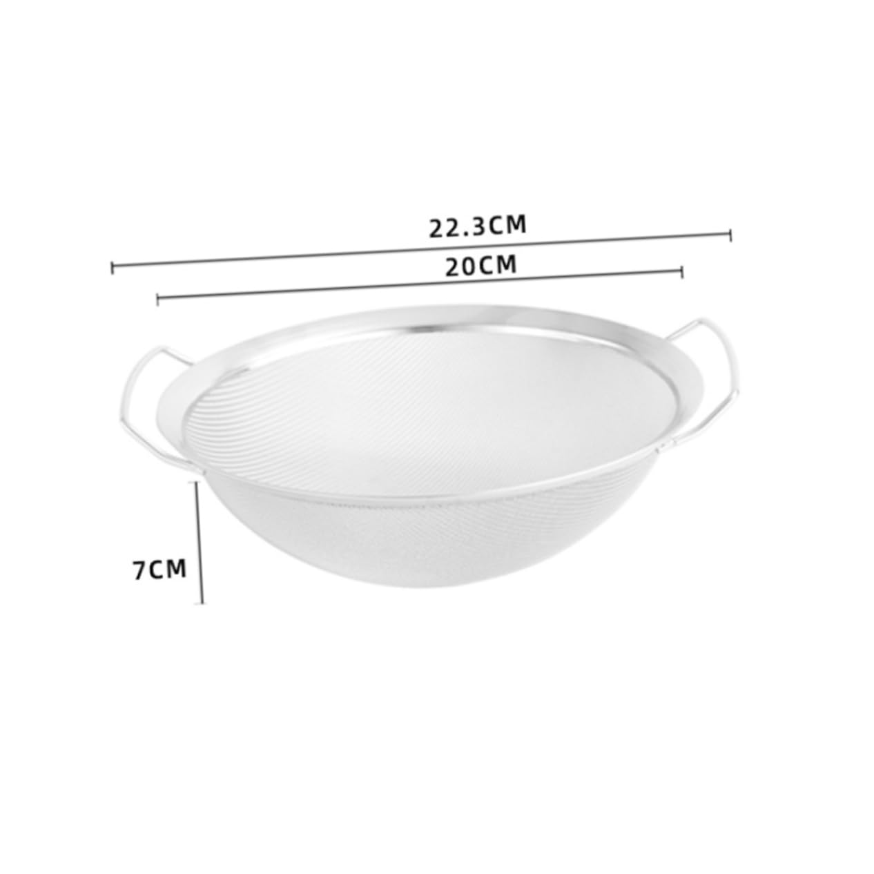 Mikinona 1pieza Colador De Acero Inoxidable Para Cocina Escurridor De Doble Asa Para Lavar Arroz Verduras y Pasta Versátil y Duradero