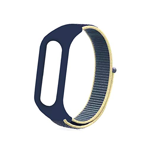 Image of CellFAther Nylon Wristband Strap Compatible for Mi Band 6 /5 /4 /3 Adjustable Nylon Sport Wristband Synthetic Fabric Strap (Alaskan Blue)