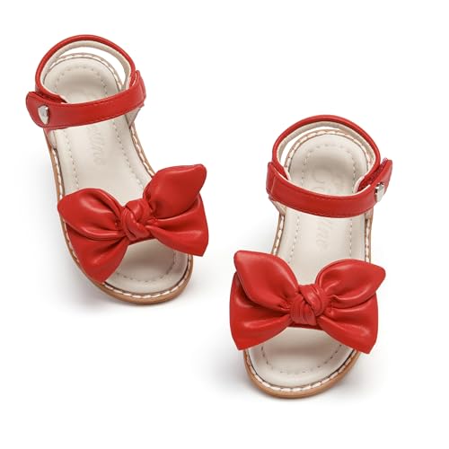 Image of ESTINE Toddler /Little Kid Girls Bow Open Toe Flat Evening Dress Sandals