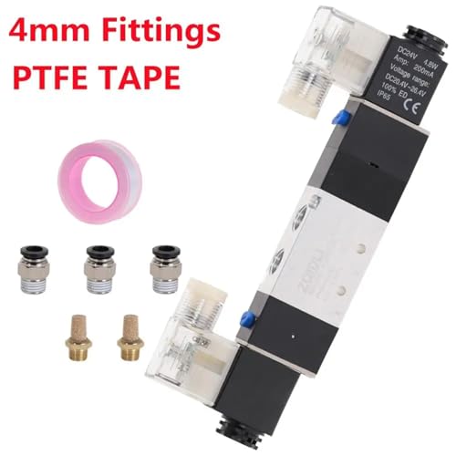 Vanne solénoïde 4V230-08C 5/3 pour stopper un vérin pneumatique