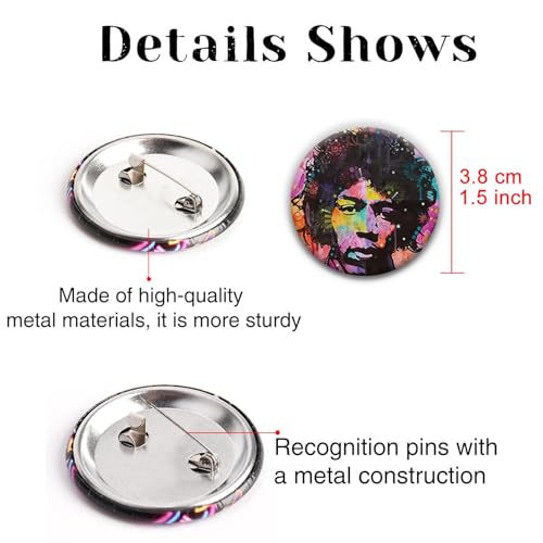 Babymiu Music Rock Band Button Pin Set(18 Pack,1.5 INCH) Punk Rock and Roll 80s 70s Decoration Gifts Merch Party Supplies Button for Accessories Art DIY Crafts Decor