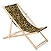 Green Blue GB183 Fauteuil de Plage Pliant en hetre Classique Lit de Plage