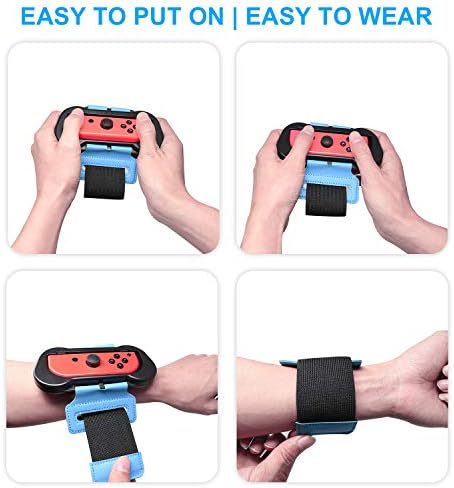 Wrist Bands for Just Dance 2023 2022 2021 2020 2019 and Zumba Burn It Up Compatible with Nintendo Switch Controller Game & Switch OLED Version, Adjustable Elastic Strap for Switch Controller 2 Pack