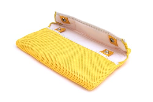 Autofiber Mitt on a Stick Bug Scrubber Microfiber Mesh Cover Refill, Yellow (7 inch x 10 inch)