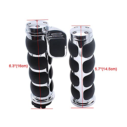 1" 25Mm Motorcycle Handlebar Grips Non-Slip Hand Grip With Throttle Assist For Harley Yamaha Kawasiki Suzuki Cruisers Choppers #TOP1