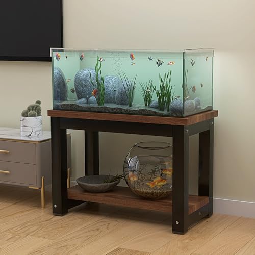 Étagère de rangement pour aquarium meuble métal design salon