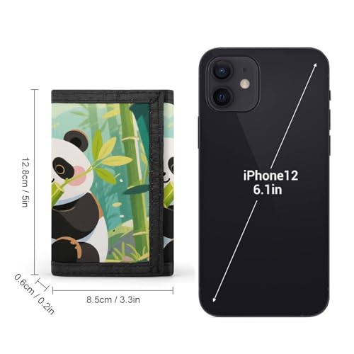 Cute Panda Wallet Men Trifold Wallet Slim Coin Purse with 8 Card Slots Credit Card Holder2