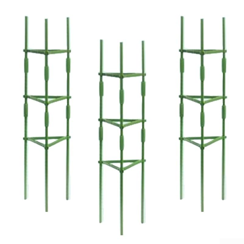 Kit de support de tomate en acier : lot de 3 tuteurs pour l'entraînement vertical au potager