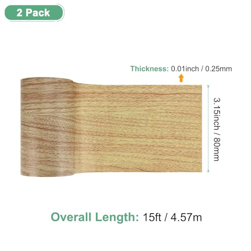 Image of M METERXITY 2-Roll Wood Grain Repair Tape, 3.15in x 15ft Textured Realistic Self-Adhesive Wood Floor Tape Contact Paper for Furniture /Floors /Home [Brown Pine]
