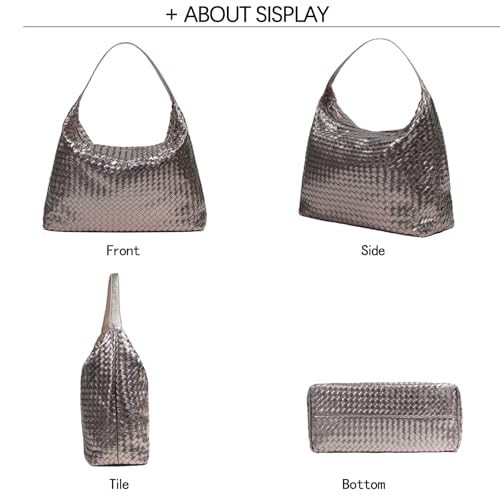 Image of JINMANXUE Woven Tote Bag for Women, Woven Bags with Small Purse,Large Braided Top Handle Hobo Satchel Handbag