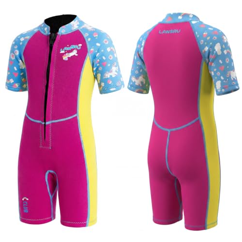 Neoprenanzug Kinder, 2.5mm Shorty Neopren Front Zipper Taucheranzüge Surfen Schwimmen Tauchen Warmhalten für Wassersport