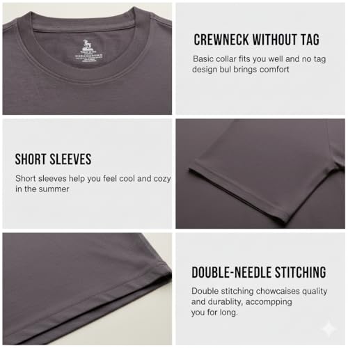 Image of Men's T-Shirts Ringspun Cotton Crew Neck Tee Shirts|Casual Wear T Shirt | Pre Shrunk with Panel Wash