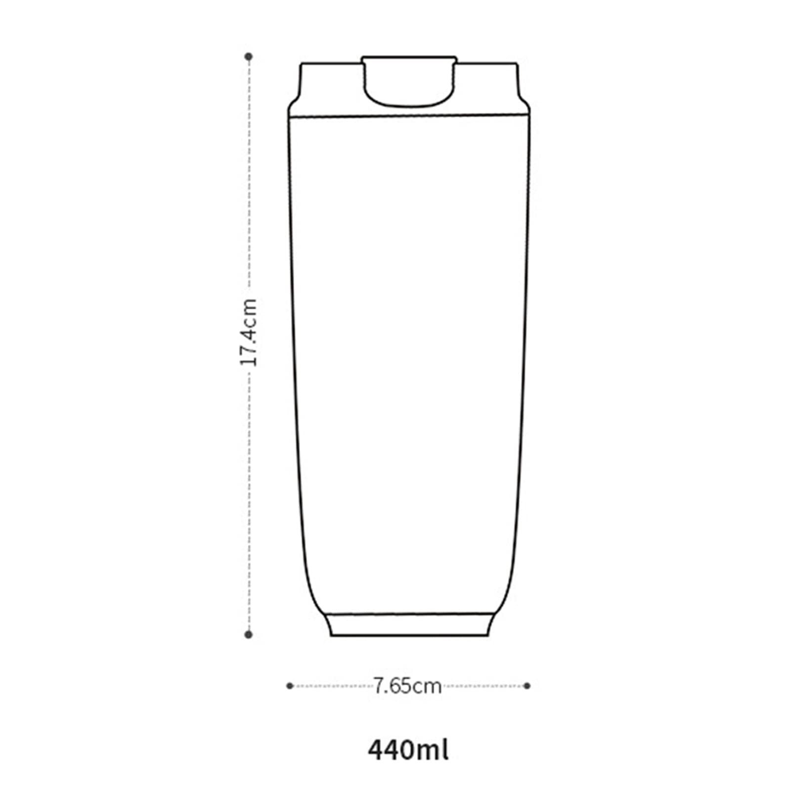 Kubek do kawy 440 ml Wody Cup 304 Ze Stali Nierdzewnej Wypoczynek Samochód Odkryty Portable Biznes Biuro Prezent Termos Eco Travel Tumbler z pokrywką do picia,A