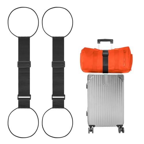 BILIONE Luggage Straps 2-Pack, Adjustable Elastic Belt