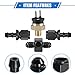 VekAuto Coolant Hose Thermostat Switch Kit, 4AN 200'F on - 185'F Off Transmission Cooler Sensor Fan Oil Cooler Radiator Electric Switch Fitting Universal for Car Truck Metal Black
